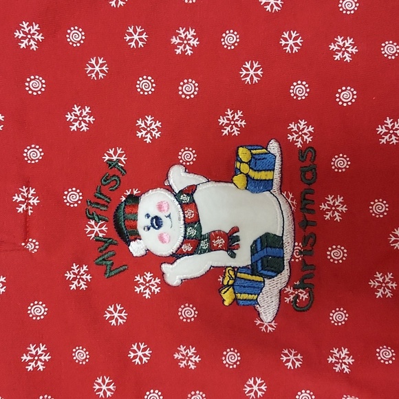 Small Steps "My First Christmas" red onesie size 0/3 months. - Picture 2 of 4